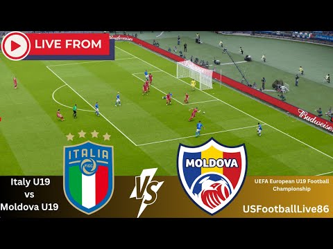Italy U19 vs Moldova U19 | Live UEFA U19 | SP Football Simulation Game | Custom Real Score Update