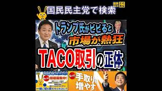 国民民主党 玉木雄一郎 トランプ大統領が怖気付くと市場が動く 4月20日