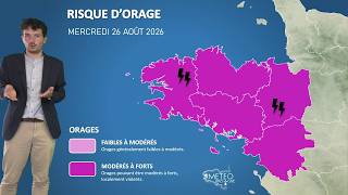 Illustration de l'actualité La météo de votre mercredi 26 août 2026