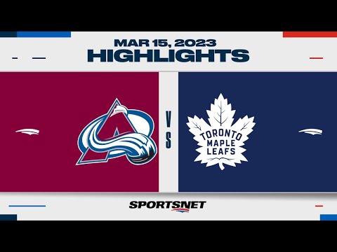 NHL Highlights | Avalanche vs. Leafs - March 15, 2023