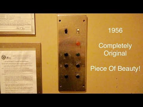 AMAZING & Completely Original Vintage CJ Anderson Bottom-Drive Traction Elevator from 1956!