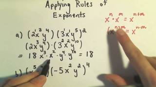 Applying the Rules of Exponents - Basic Examples #1