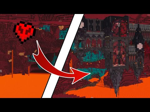 Building an EPIC NETHER BASE in HARDCORE MINECRAFT
