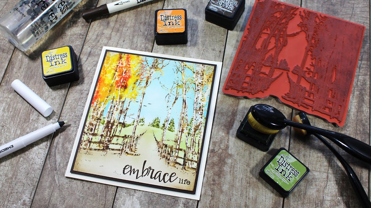 HOW TO create depth with WATERCOLOR STAMPING