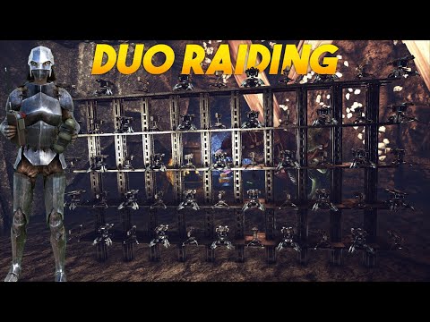 DUO Raiding A Secret Custom Cave For Huge LOOT - ARK