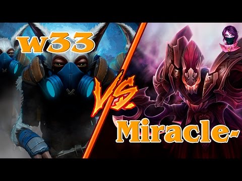 w33 Amaizing Meepo vs Miracle- Spectre, 8k+ MMR Fight Dota 2