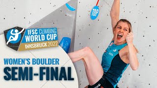 Women's Boulder semi-final || Innsbruck 2022 by International Federation of Sport Climbing