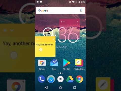 Floating Stickies Video