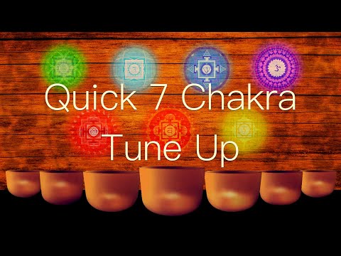 Quick 7 Chakras Tune-Up | Crystal Singing Bowls | All Chakra Powerful 432Hz based Meditation