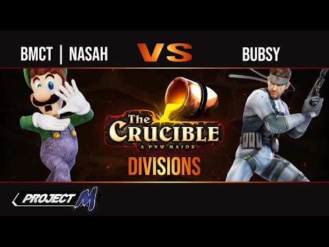 The Crucible - BCMT | Nasah (Luigi) vs Bubsy (Snake/Bowser) - Project M (Divisions)