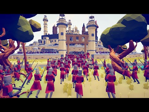 HUGE MEDIEVAL ARMY ATTACK ROMAN CASTLE - ARMY INVASION - Totally Accurate Battle Simulator TABS