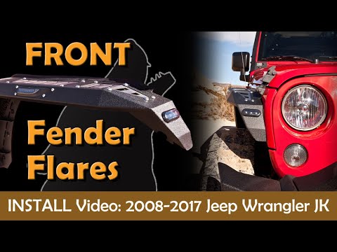 Jeep Wrangler JK Front Fender Flares Install for Nixon Offroad