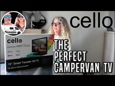 Installation and Review of the Cello 19" Traveller Smart 12V TV in our 2021 Dreamer D55 Campervan