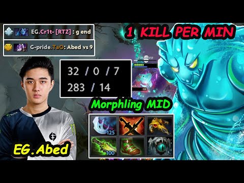 Abed Morphling A-GOD MIDLANE Sick play 1 vs 9 Server NA vs EG.Cr1t Dota 2 pro gameplay