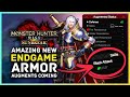 Monster Hunter Rise Sunbreak - AMAZING NEW Endgame Armor Augments Qurious Crafting - Title Update 1