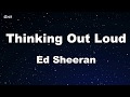 Thinking Out Loud Ed Sheeran Karaoke No Guide Melody Instrumental