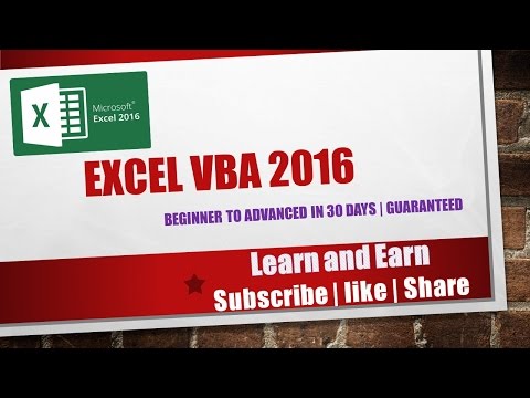 Excel VBA 2016 Complete Tutorial for Beginners| Part 5