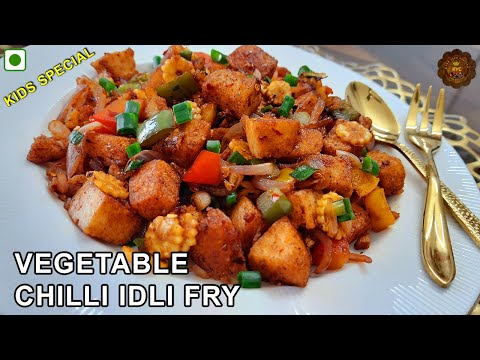 Chilly Idli Fry Recipe | Idli Manchurian Recipe | Left Over Idli Recipe | Indo Chinese Recipe