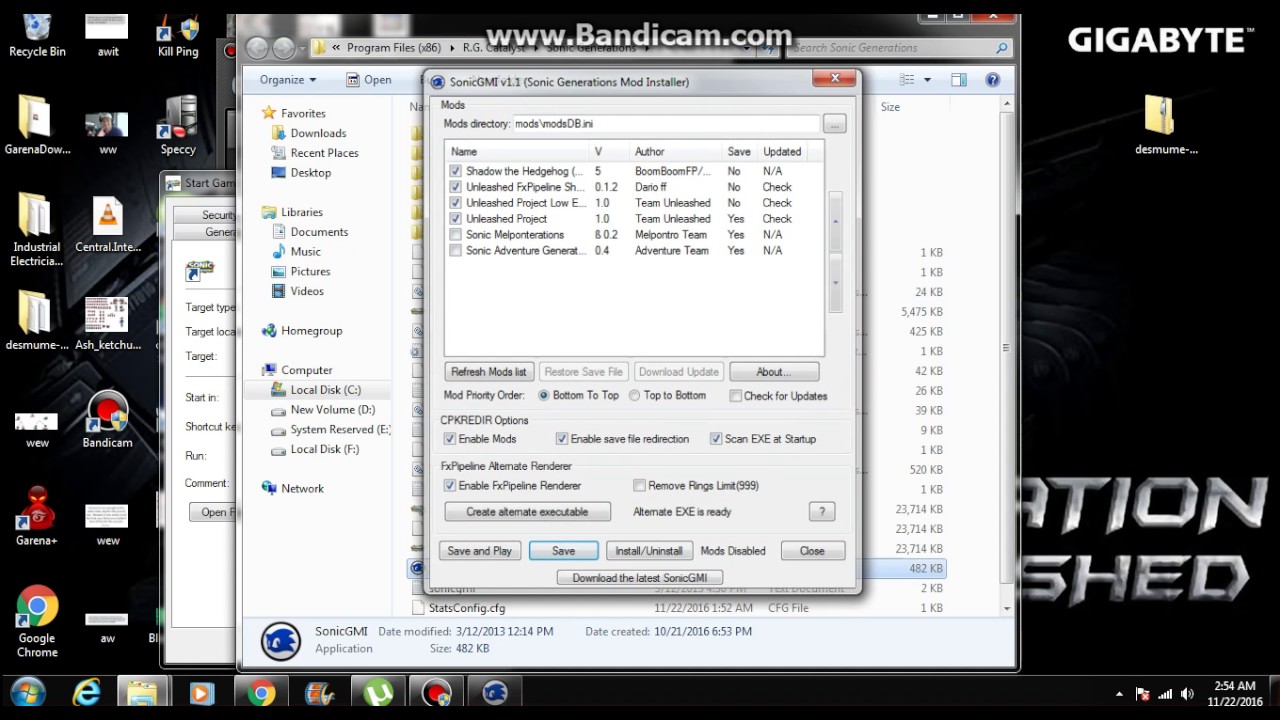 how to fix Sonic generations mod wont install