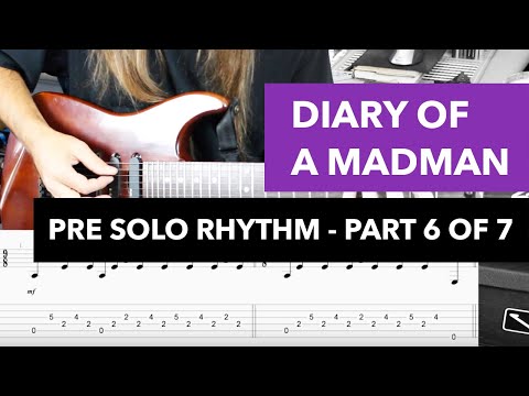 Diary Of A Madman Pre Solo Rhythm - Guitar Lesson - Ozzy Osbourne, Lesson 6 of 7