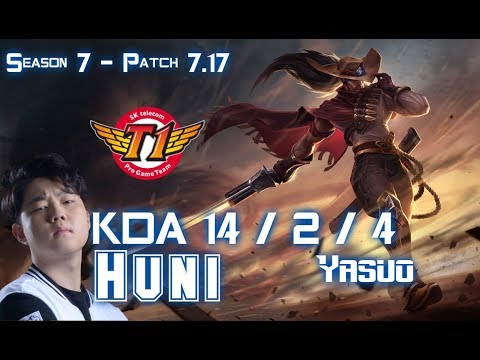 SKT T1 Huni YASUO vs CHO'GATH Top - Patch 7.17 KR Ranked