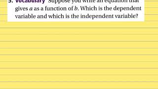 Alg 1 Pgs. 264-265 #5