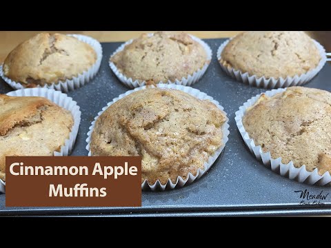 Cinnamon apple muffins recipe : Apple muffins with oil : Healthy apple muffins with Greek yogurt