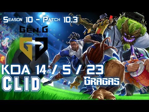 Gen Clid GRAGAS vs LEE SIN Jungle - Patch 10.3 KR Ranked