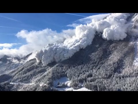 Самые КРУПНЫЕ снежные лавины снятые на камеру | METEOPROG