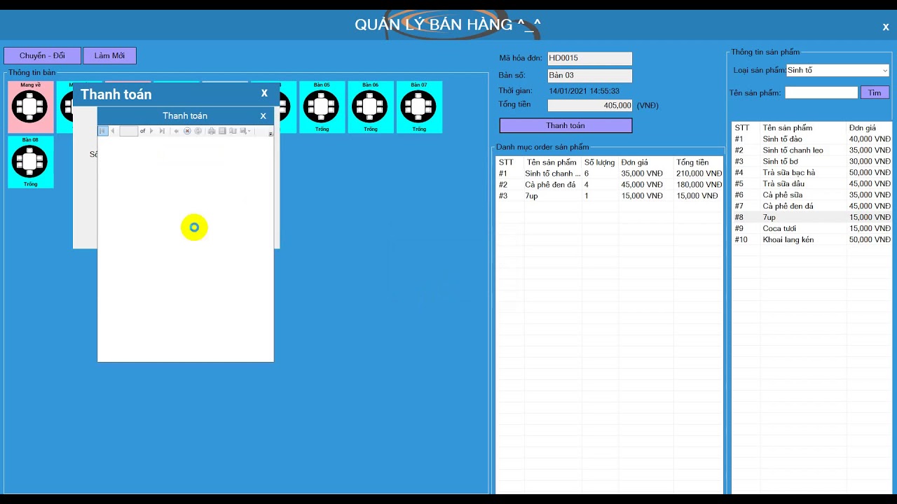 Đồ án tốt nghiệp - Phần mềm bán cafe - Làm thuê đồ án