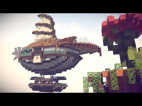 Pixlriffs - Minecraft: Sky Factory 3 ▫ Fantasy Airship Build [Time Lapse]