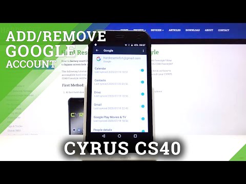 How to Manage Google Users on CYRUS CS40 FREESTYLE – Add or Remove Google User