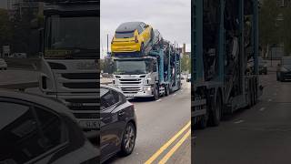 Download lagu Scania Car Carrier Truck London 🚛🏙️ #ScaniaTruck #UKTransport mp3