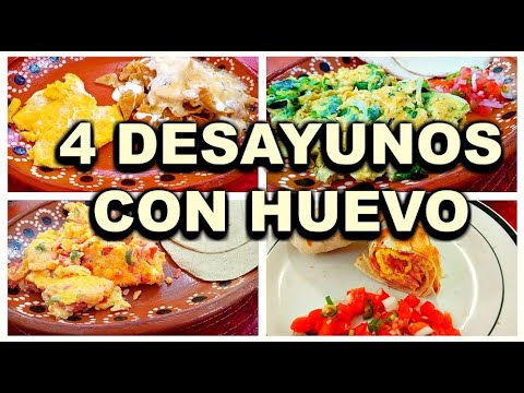 SI TIENES HUEVO HAZ ESTOS 4 DESAYUNOS ECONOMICOS para tu semana