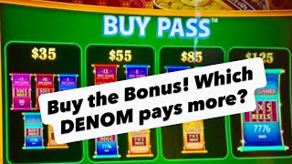 Buy The Bonus on popular slot machines! I Start at 1 Cent Then Jump to Higher Denom Which Wins?