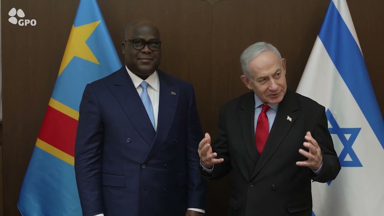 PM Netanyahu meets with President of the Democratic Republic of the Congo Félix Tshisekedi.