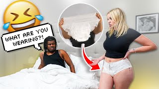 Wearing A DIAPER To Bed To See My Boyfriend's Reaction! *HILARIOUS*