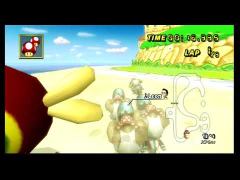 [MKW] GCN Peach Beach Comparison - Loaf VS Leon VS Weexy VS Jeroen