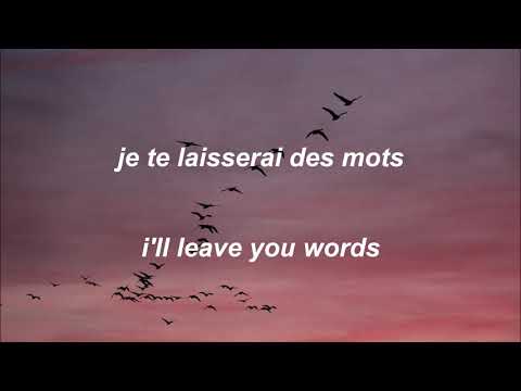 Je Te Laisserai Des Mots Lyrics English Translation Je Te Laisserai Des Mots Lyrics English Translation