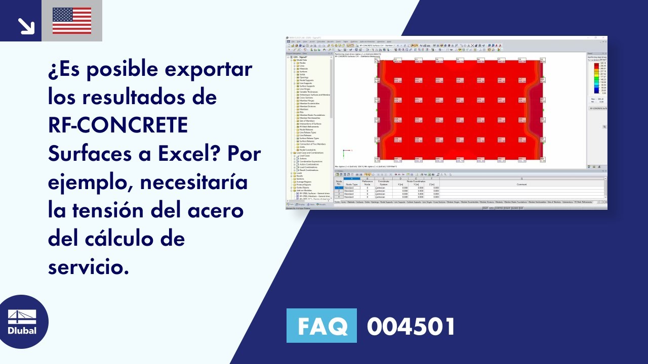 [EN] FAQ 004501 | ¿Es posible exportar los resultados de RF -CONCRETE Surfaces a Excel? Para ...