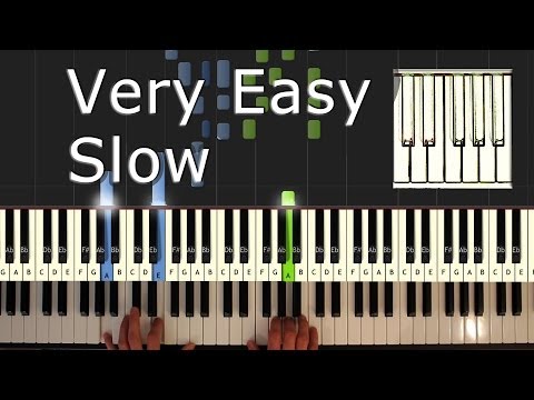 C Am F G - Piano Tutorial Very Easy SLOW - How To Play C Am F G