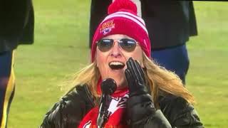 Melissa Etheridge performs AFC Championship National Anthem