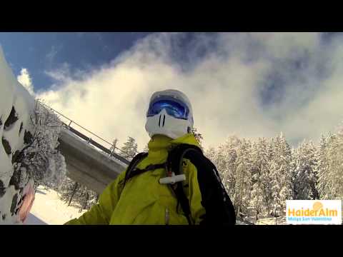 snowboarding auf der Haideralm am 18.1.2015