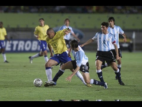 Brasil 3 x 1 Argentina (2004, Eliminatórias) RONALDO, Kaka, Alex, Juninho, Sorin, Aimar, Crespo, etc