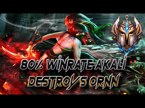 Zerinali | 80% WINRATE AKALI VS ORNN UNRANKED TO CHALLENGER AKALI ONLY - League of Legends
