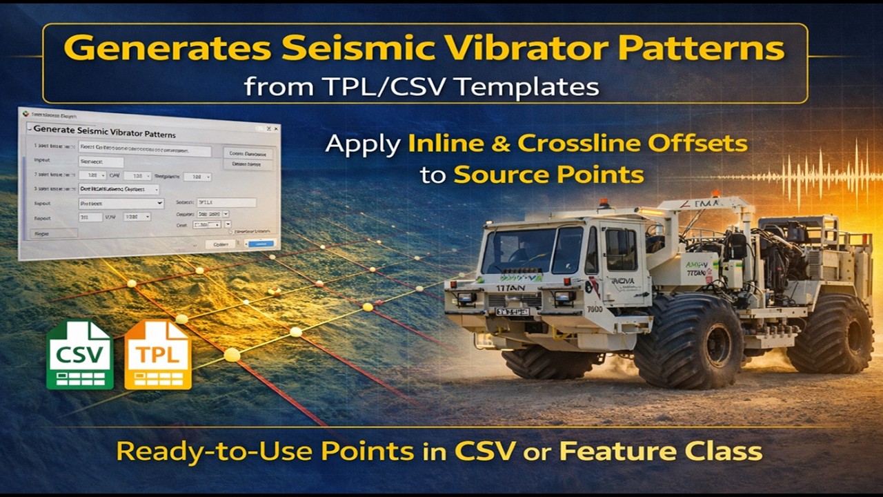 Generate Seismic Vibrator Patterns from TPL/CSV | ArcGIS Pro Tool