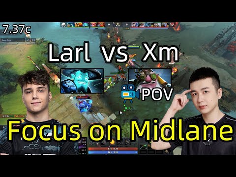 Xm Sniper VS Larl Storm Spirit | Focus on Midlane | 7.37c