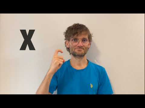 アルファベット（指文字）X