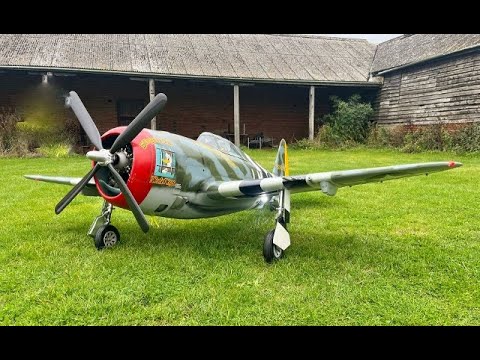 MOKI 250cc 5 CYL RADIAL RUN UP & TAXI - CARF 1/4.4 SCALE P-47 THUNDERBOLT RAZORBACK DEANO - 2024