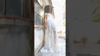 Video de S0436 Tul bordado con creppe de punto